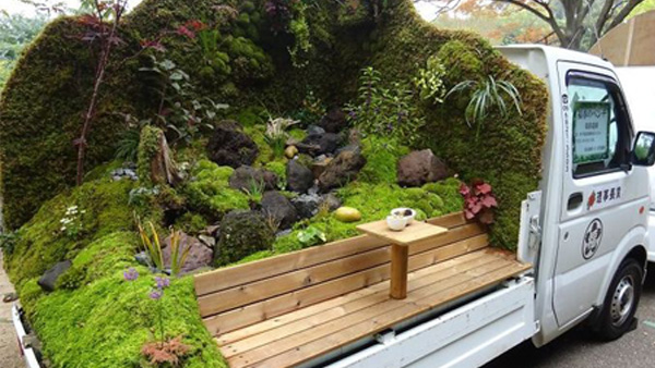 Những khu vườn đẹp mê li trên xe tải của người Nhật